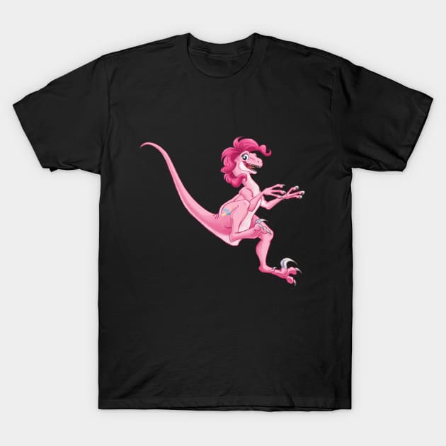 My Little Raptor - Pinkie Pie T-Shirt by CherryGarcia